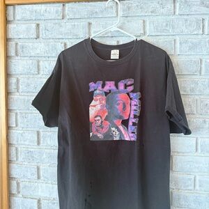 Mac Miller Graphic Tee with Purple and Red Design